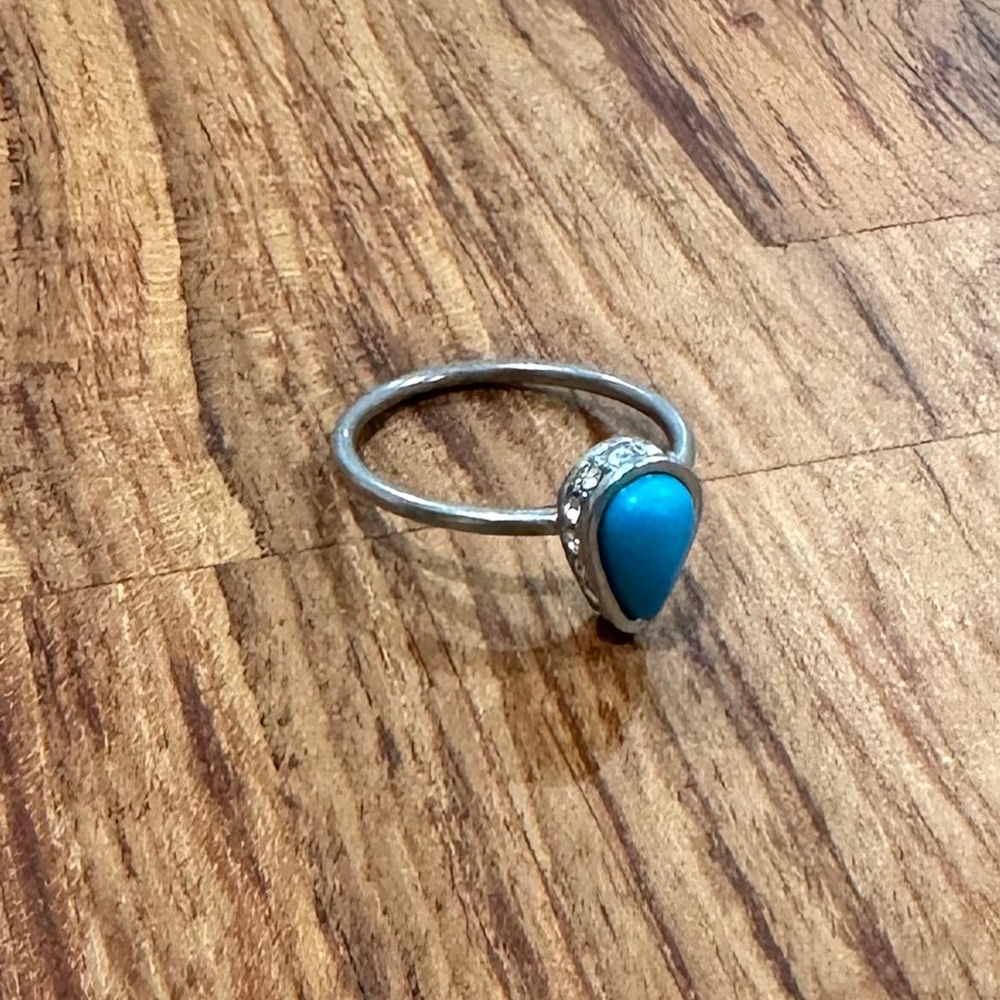 Madewell Turquoise/Stone Teardrop Ring